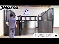 Luxe prefab gebruikte bamboe houten paard stabiele stand voorpaneel