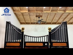 Draagbare prefab paardenstal veilig paard stabiel metaal paardenstal voorkasten met bamboe hout