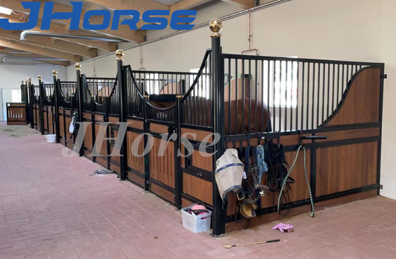 Bamboehdpe Houten Europese Paardboxen Front Panel Stables 7.2ft Hoogte