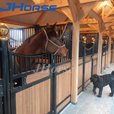 3d Design Paard Stabiel Doos Poeder Gecoat Frame Met Bamboe Hout Invullingsmateriaal