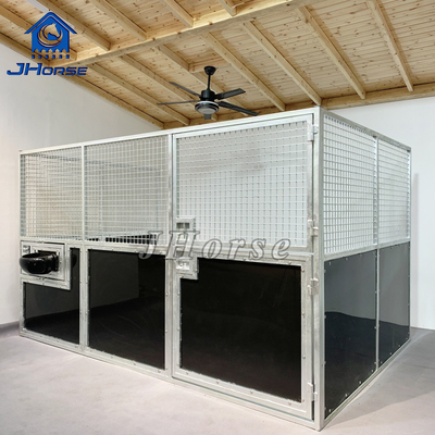 Mobiel geschilderd 12ft Standard Size HDG HDPE Paard Stabiel Stall Panels Schuur Met Voeder