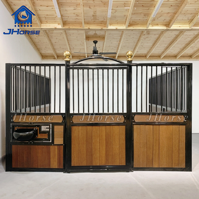 Permanent Elegant Economisch Bamboe Hout Gegalvaniseerd Paardenstal Stall Schuifdeur