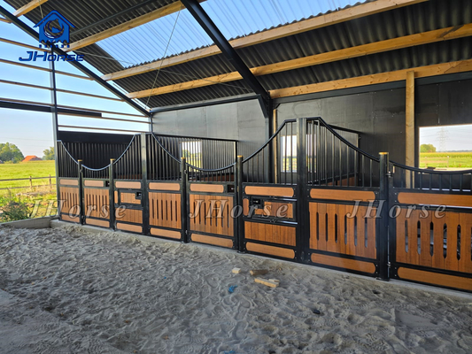 Laagmaas Draagbaar Goedkoop Houten Boerderij Ruiterij Paardenapparatuur Stallen Paardenstal Voorkant