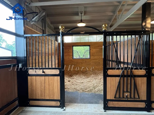 Warm verkoop solide paardenstalletjes paardenstalletjes panelen fronten met bamboehout en schuifdeur