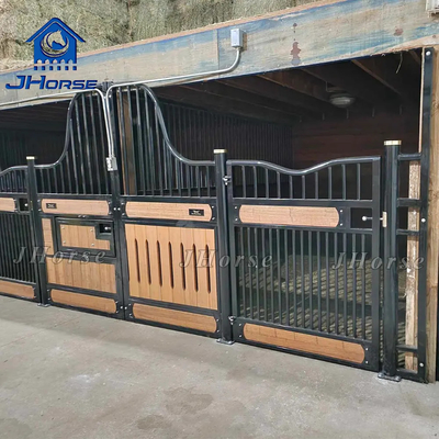Europese stijl poeder gecoat bamboe vul metaal luxe paard stabiel paard stal voorpaneel