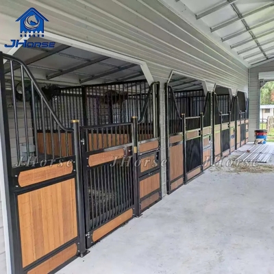 Flexibele Draagbare Bamboe Houten Geprefabriceerde Draagbare Paardenstal Box Paardenstal Met Stalen Frame